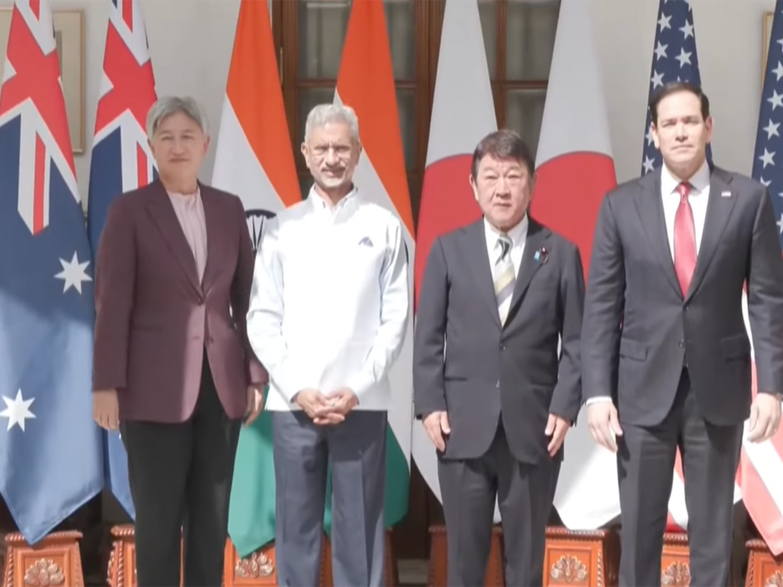 India-Australia- Japan-US QUAD FMs click family photo (Photo/ANI)