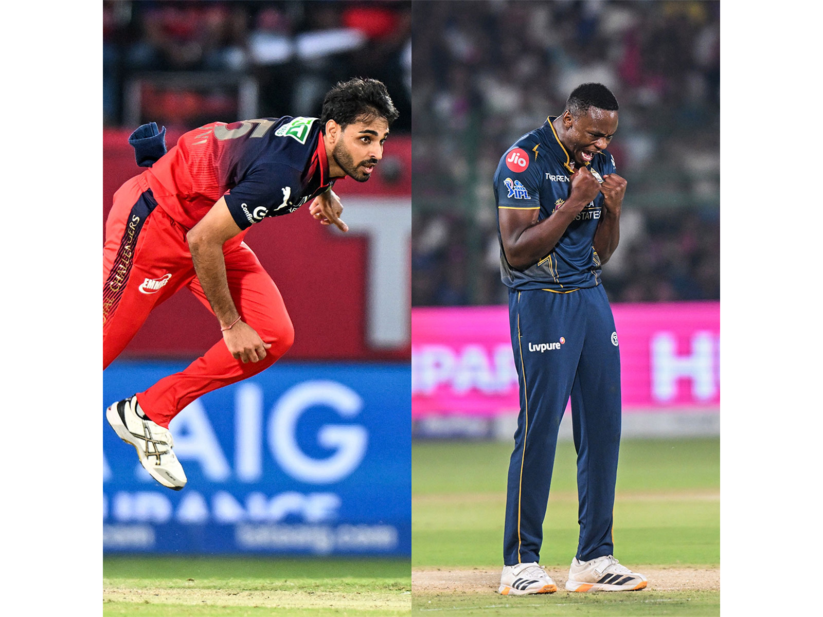 Bhuvneshwar Kumar and Kagiso Rabada (Photo: ANI)