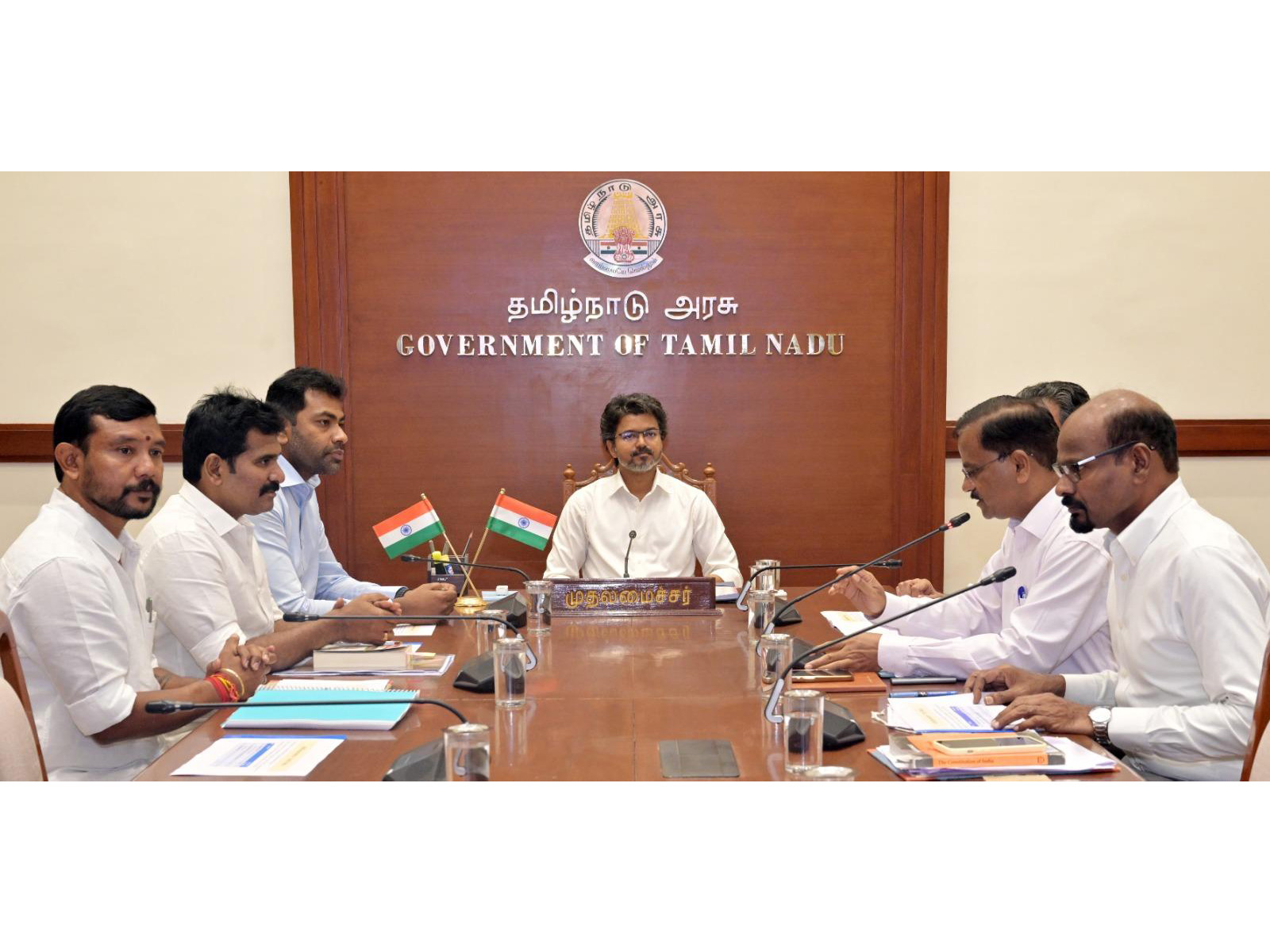 Tamil Nadu CM Vijay chairs review meeting (Photo/TNDIPR)