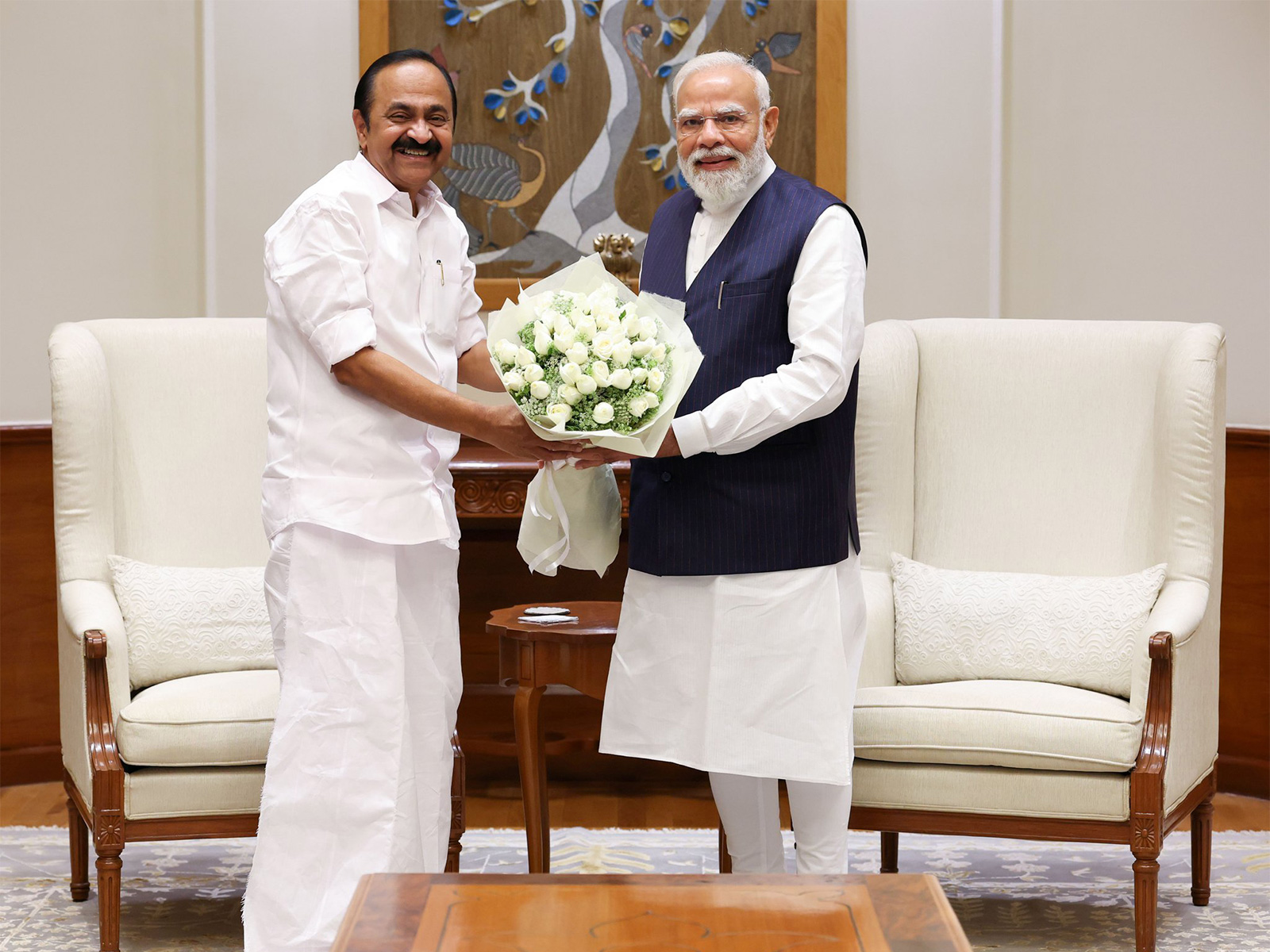 PM Narendra Modi (right) with Keralam Chief Minister V D Satheesan. (Photo/x/PMOIndia)
