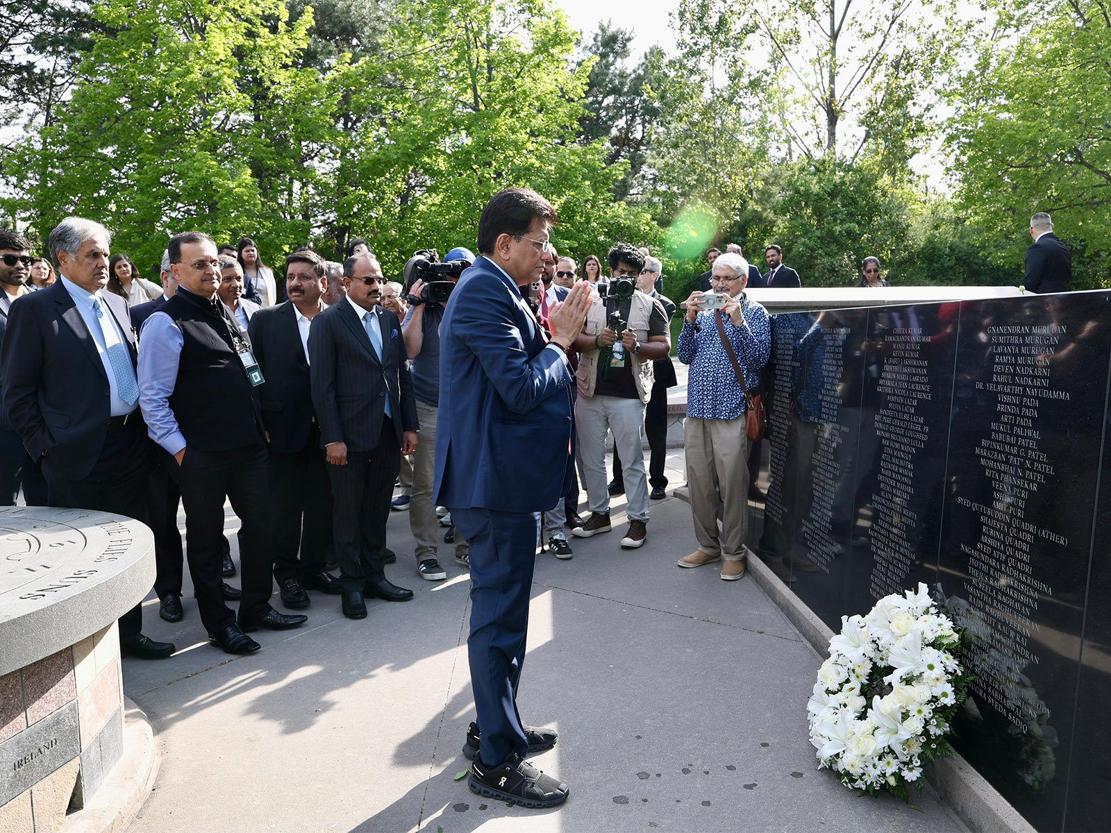 Union Minister Piyush Goyal pays tributes to Kanishka Bombing victims (Photo/X@PiyushGoyal)