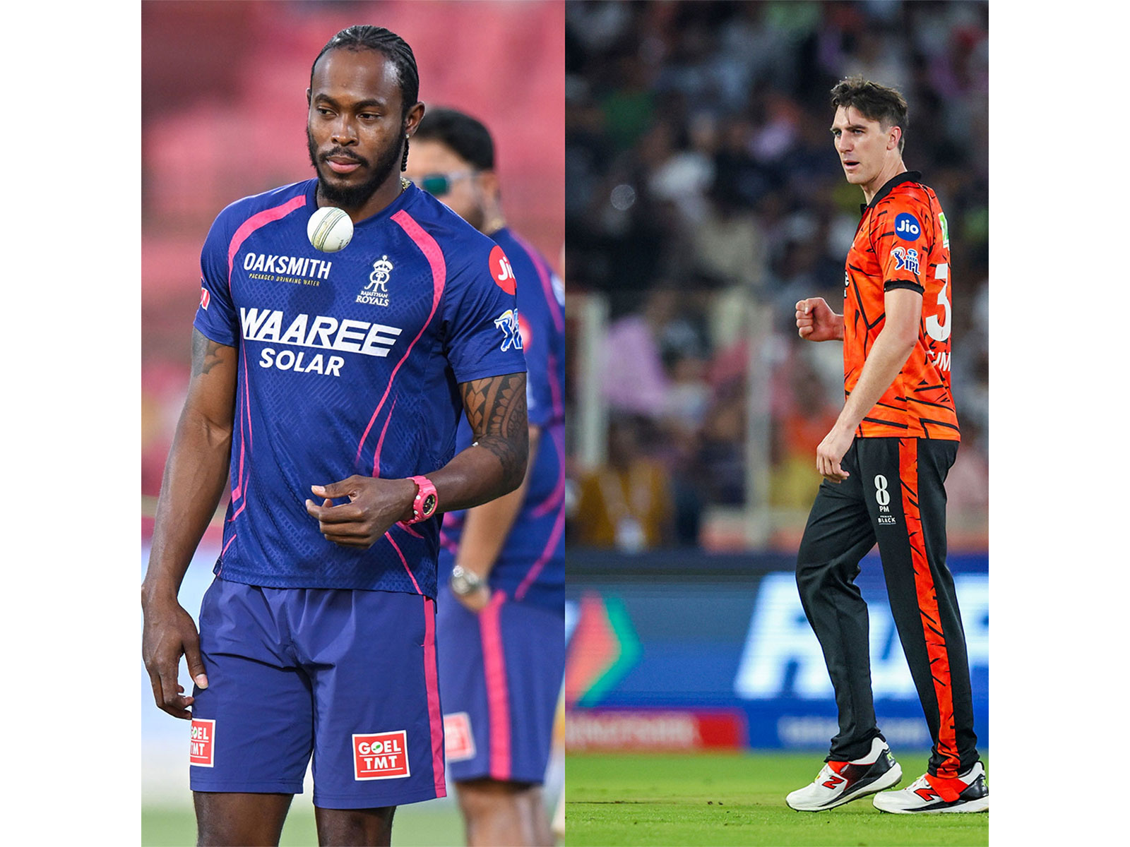 Jofra Archer and Pat Cummins. (Photo: ANI)