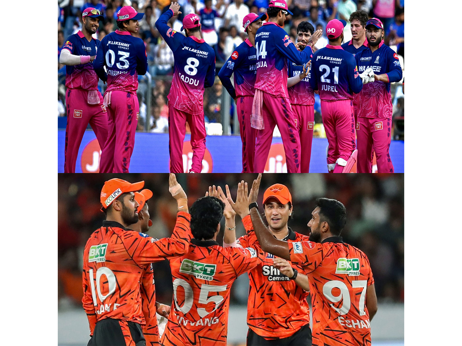 RR and SRH teams. (Photo: ANI)