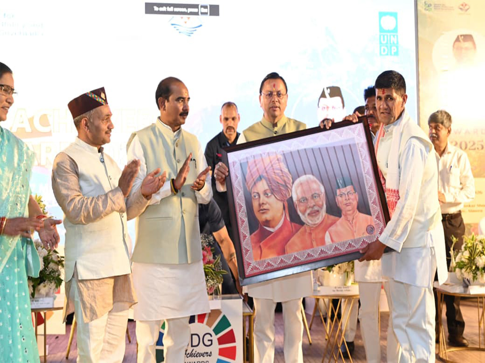 Uttarakhand CM Pushkar Singh Dhami at the event (Photo/ANI)