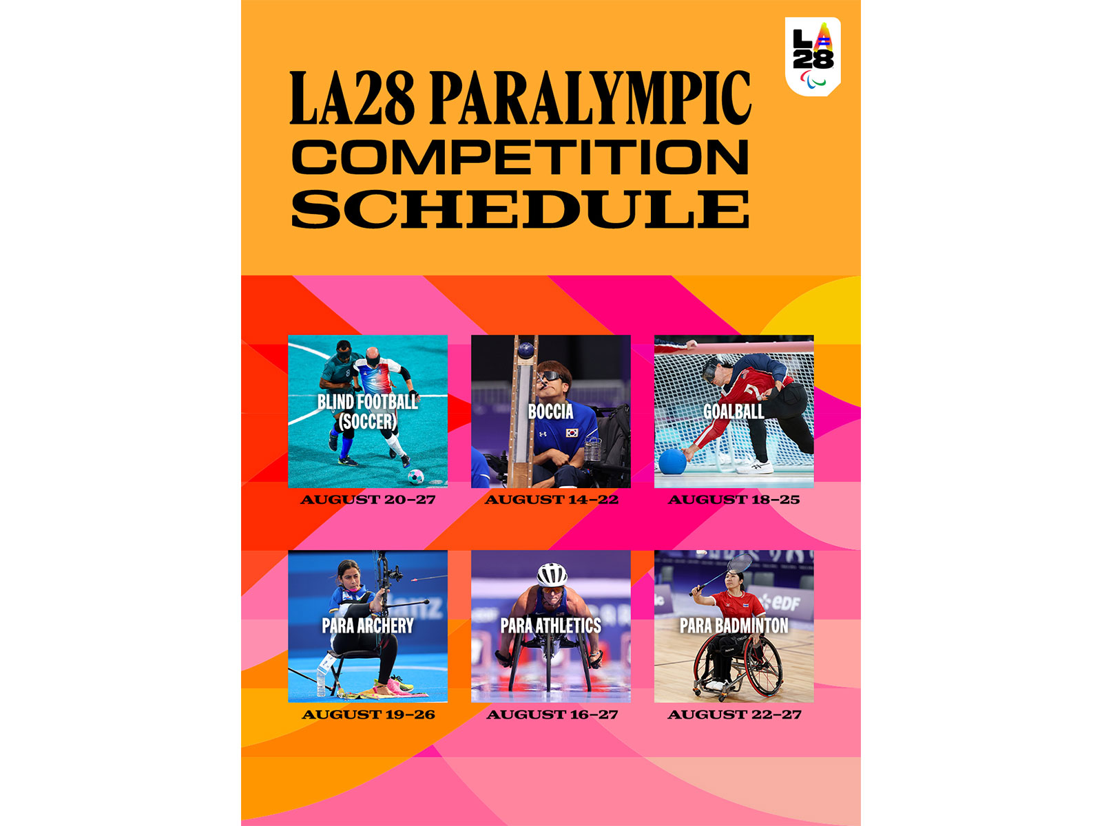 LA28 Paralympics to host 560 medal events (Photo: X/@LA28)