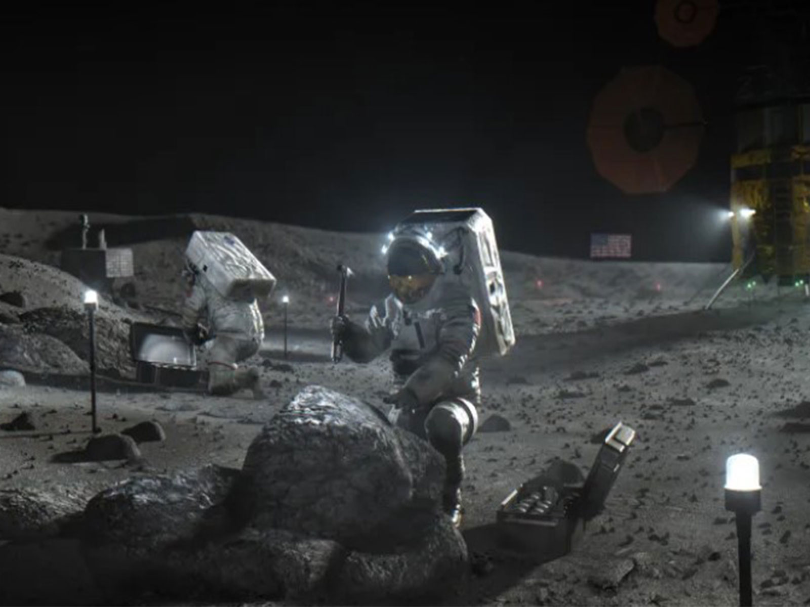 NASA's Artemis missions aim to establish a sustained lunar presence on and around the Moon. Communications and navigation technologies will be critical to enabling the safety, science, and operations of our astronauts and missions. (Photo/NASA)