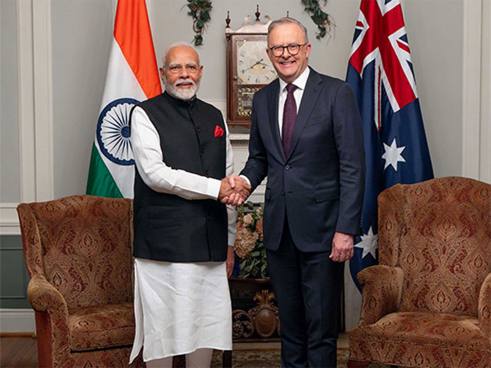 Prime Minister Narendra Modi and Prime Minister of Australia Anthony Albanese (Image: X@AlboMP)