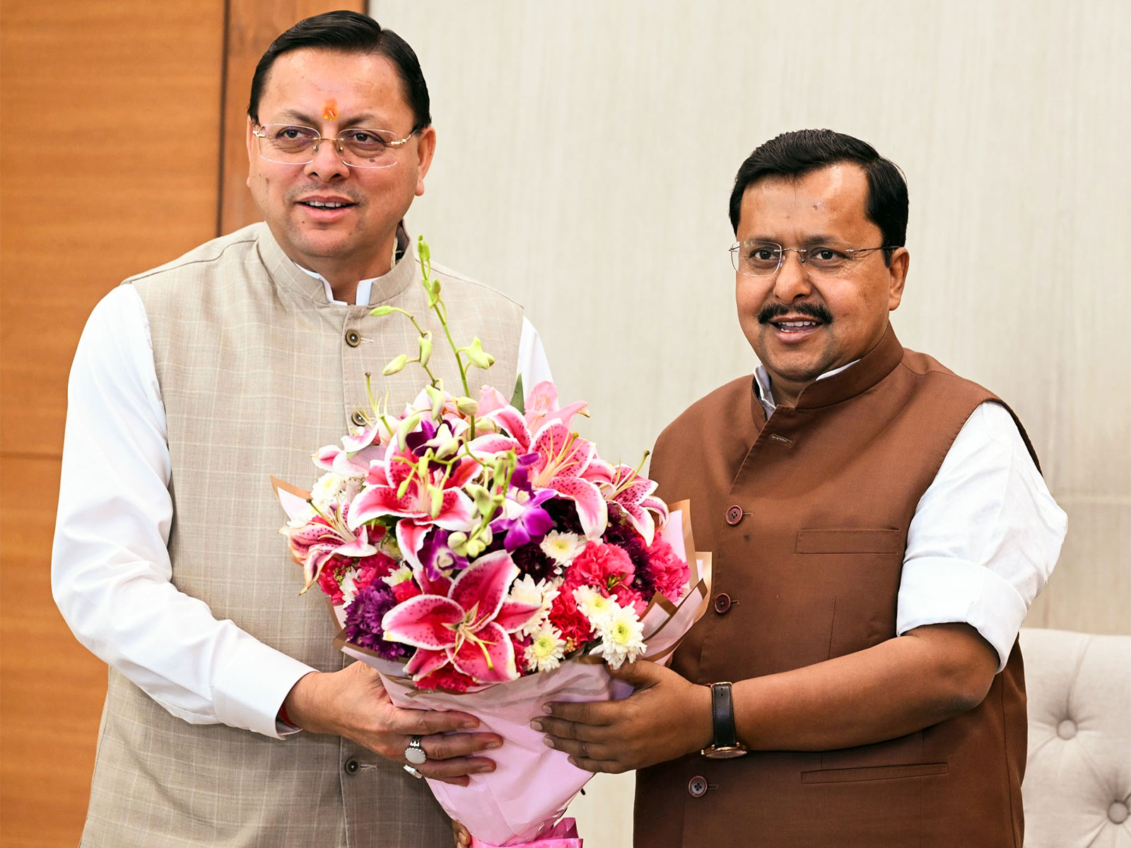 Previous meeting of Uttarkhand CM Dhami with BJP national president Nitin Nabin (Photo/ANI)