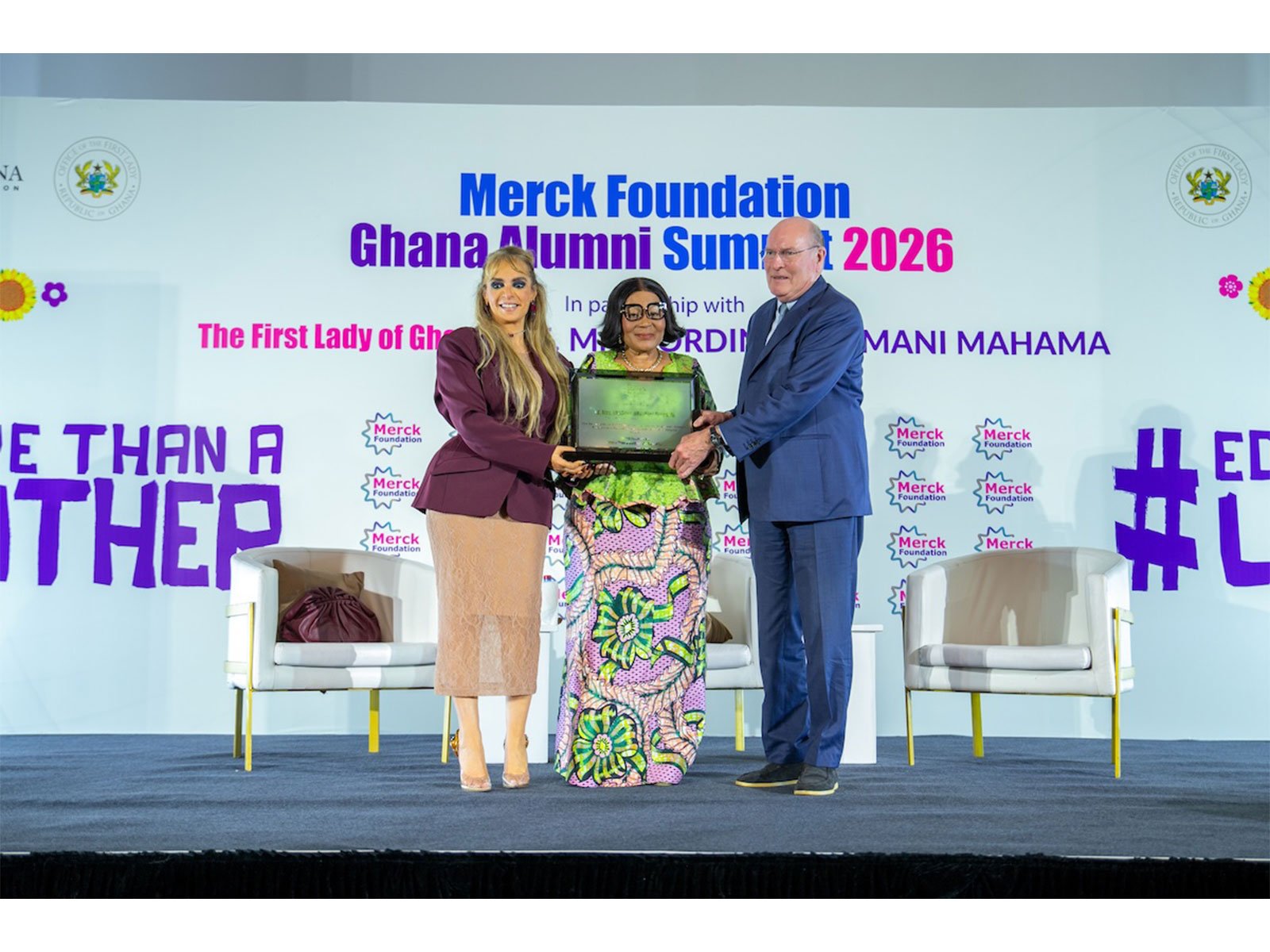 Merck Foundation Chairman and CEO with Ghana First Lady
