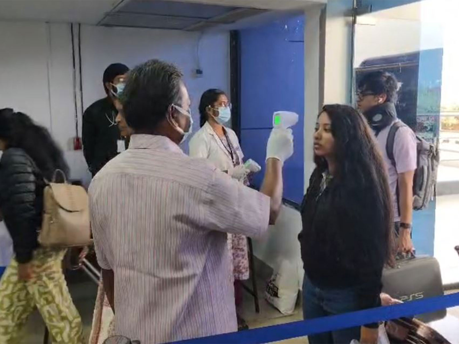 Screening tests at Vijayawada Airport (Photo/ANI)