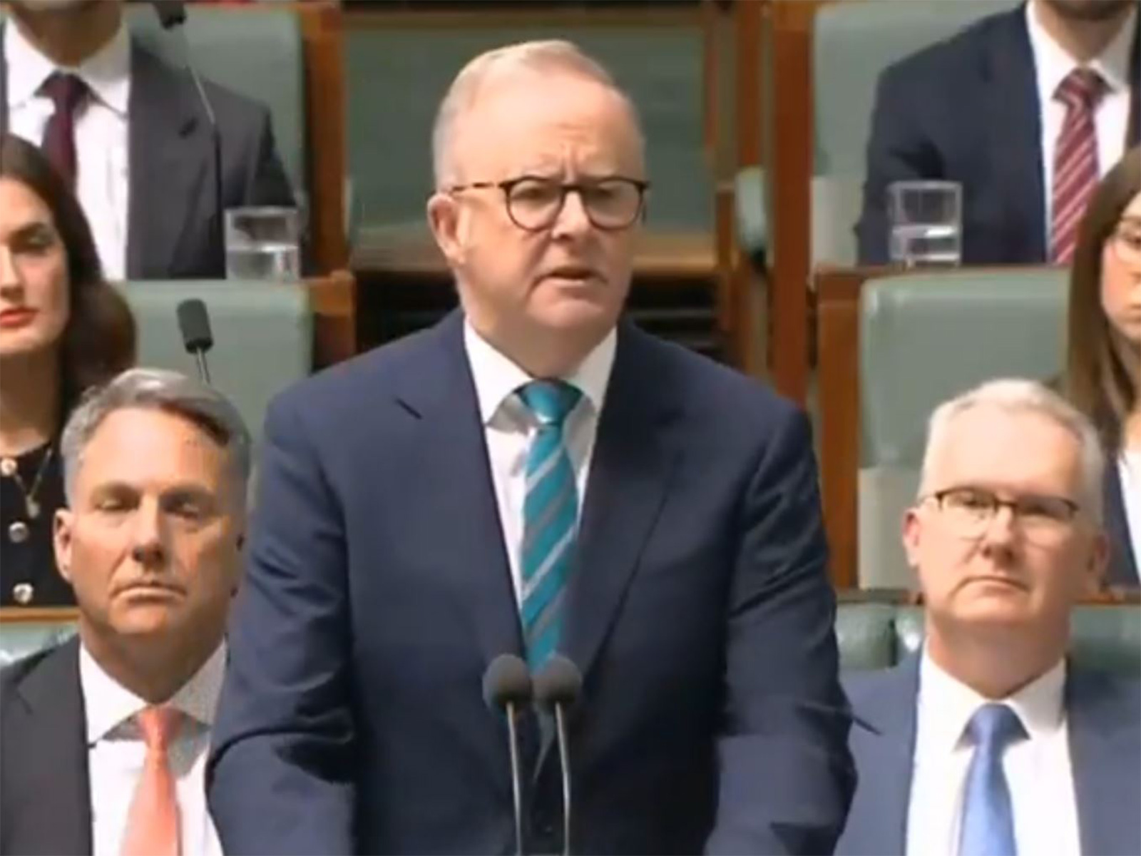 Australian PM Anthony Albanese speaks in the Parliament (Photo/ @HCICanberra)