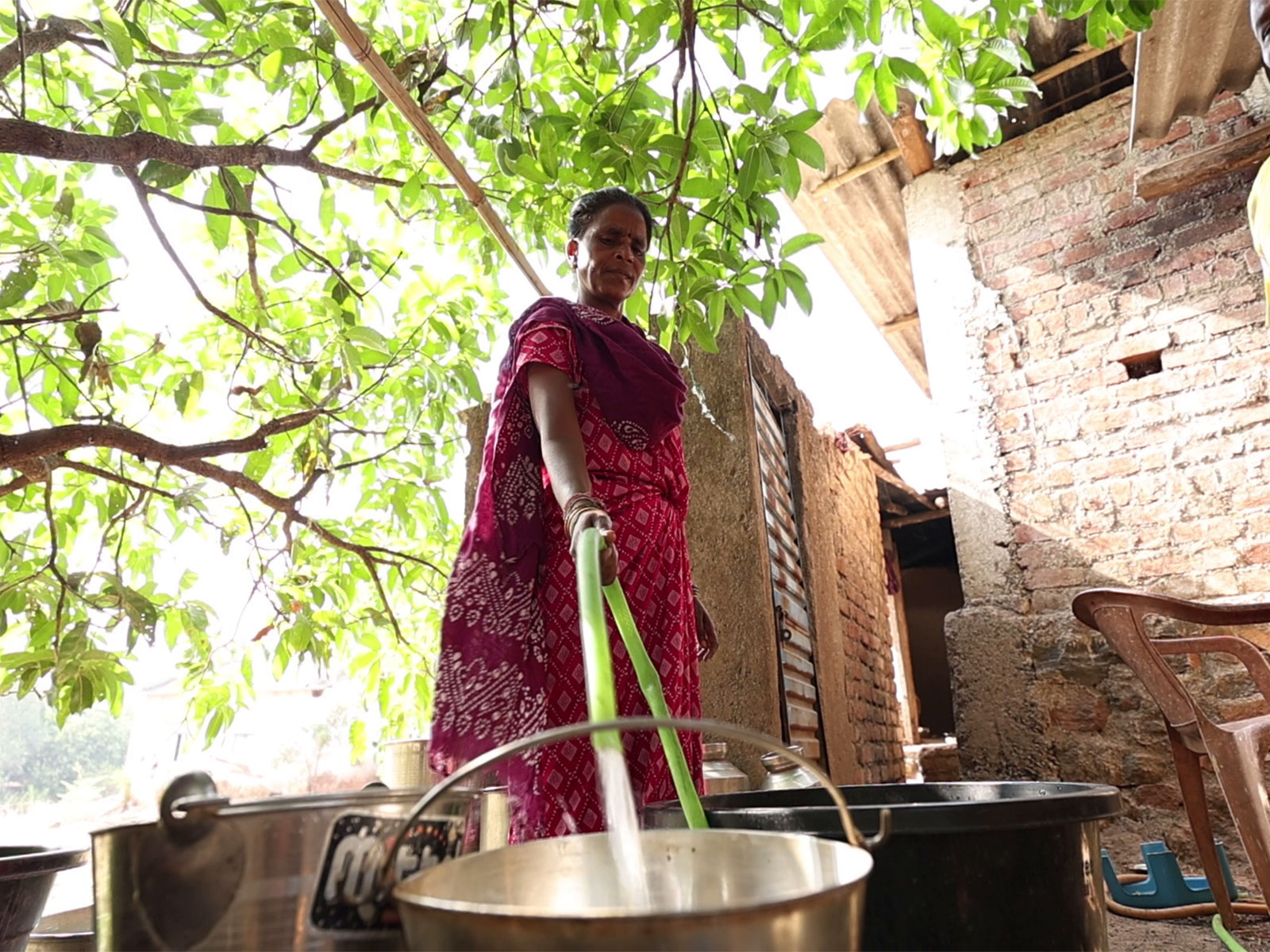 Women in Gujarat's Dang district use newly installed tap water connections under the Jal Jeevan Mission (Photo/ANI) 