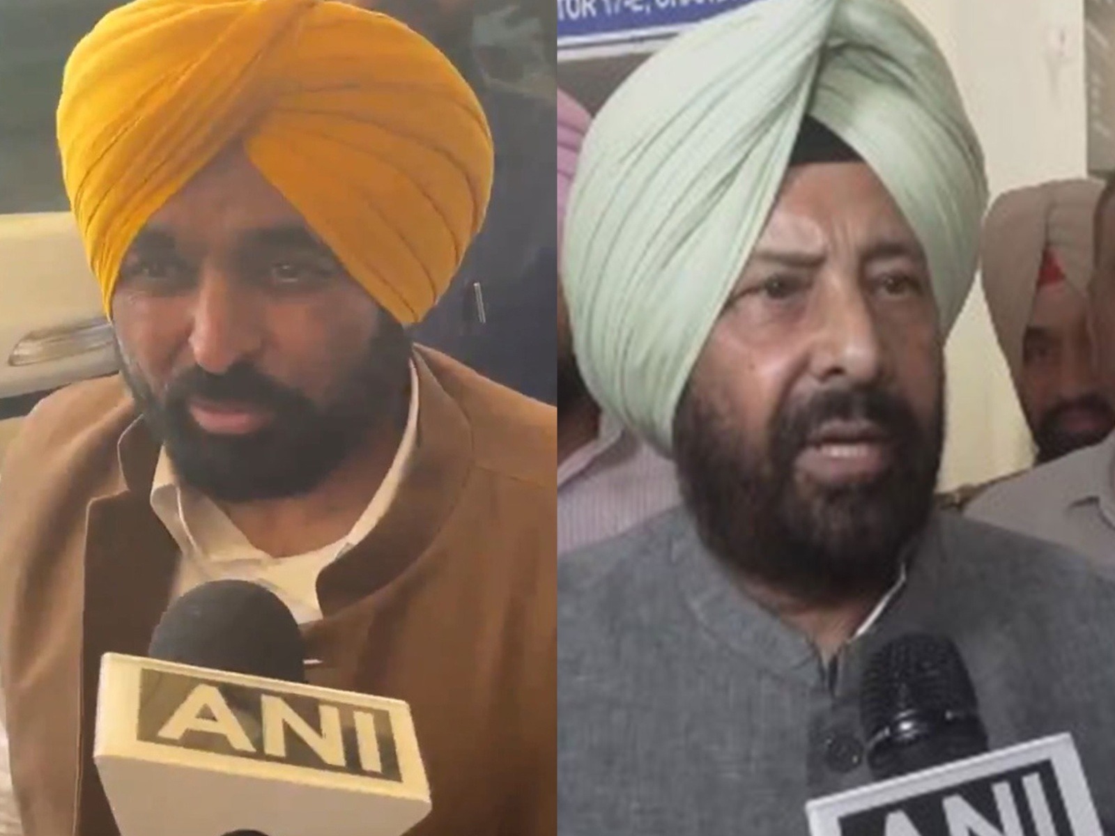 Punjab CM Bhagwant Mann (Left) and BJP Punjab chief Kewal Singh Dhillon (Right) (Photo/ANI)