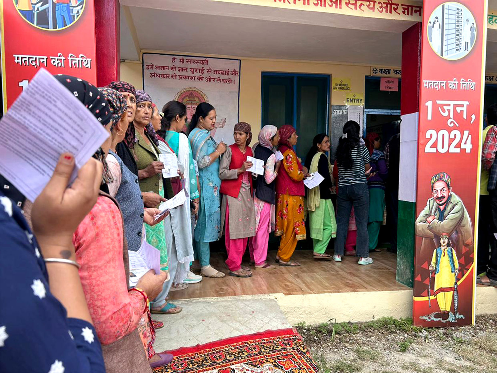 Voters wait in queues to cast their vote (File Photo/ANI)