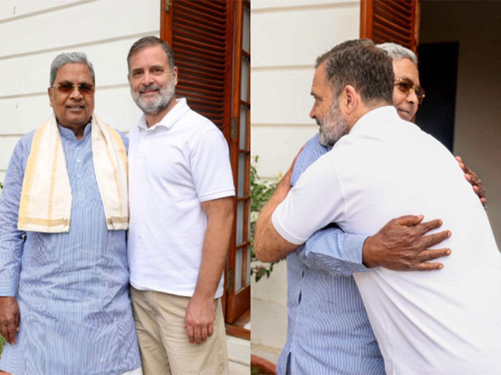 Siddaramaiah meets Rahul Gandhi (Photo/AICC)