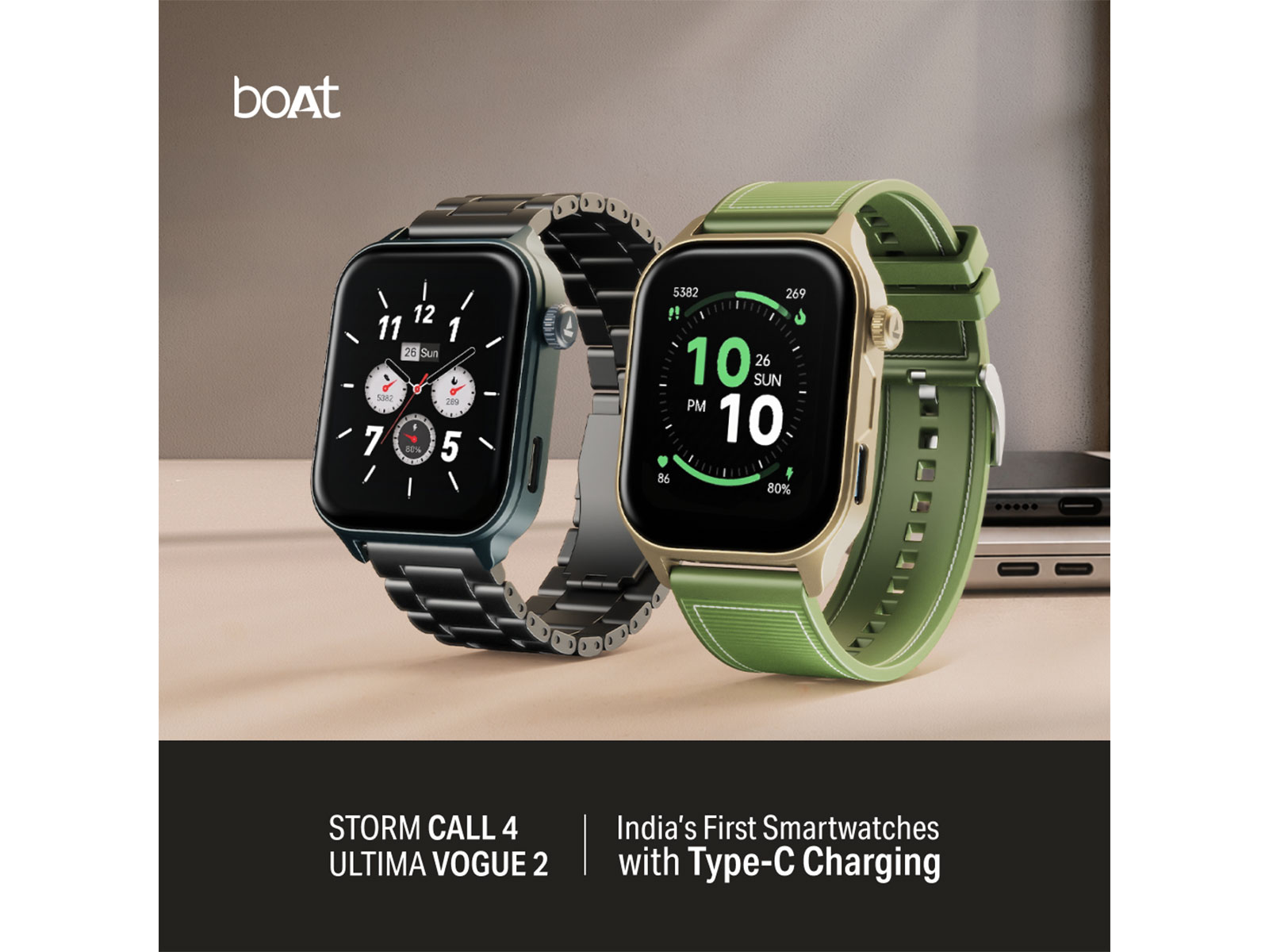 boAt launches India's first Type-C charging Smartwatch lineup (Photo/boAt)