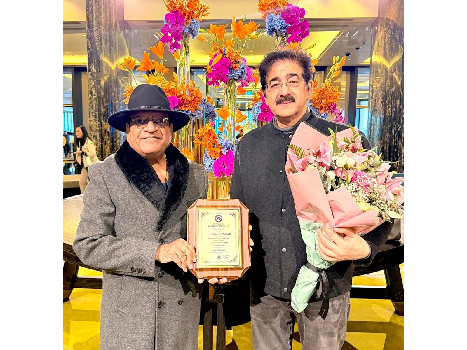 Dr. Sandeep Marwah Honoured with Prestigious GLOBAL PEACE Award in Melbourne, Australia