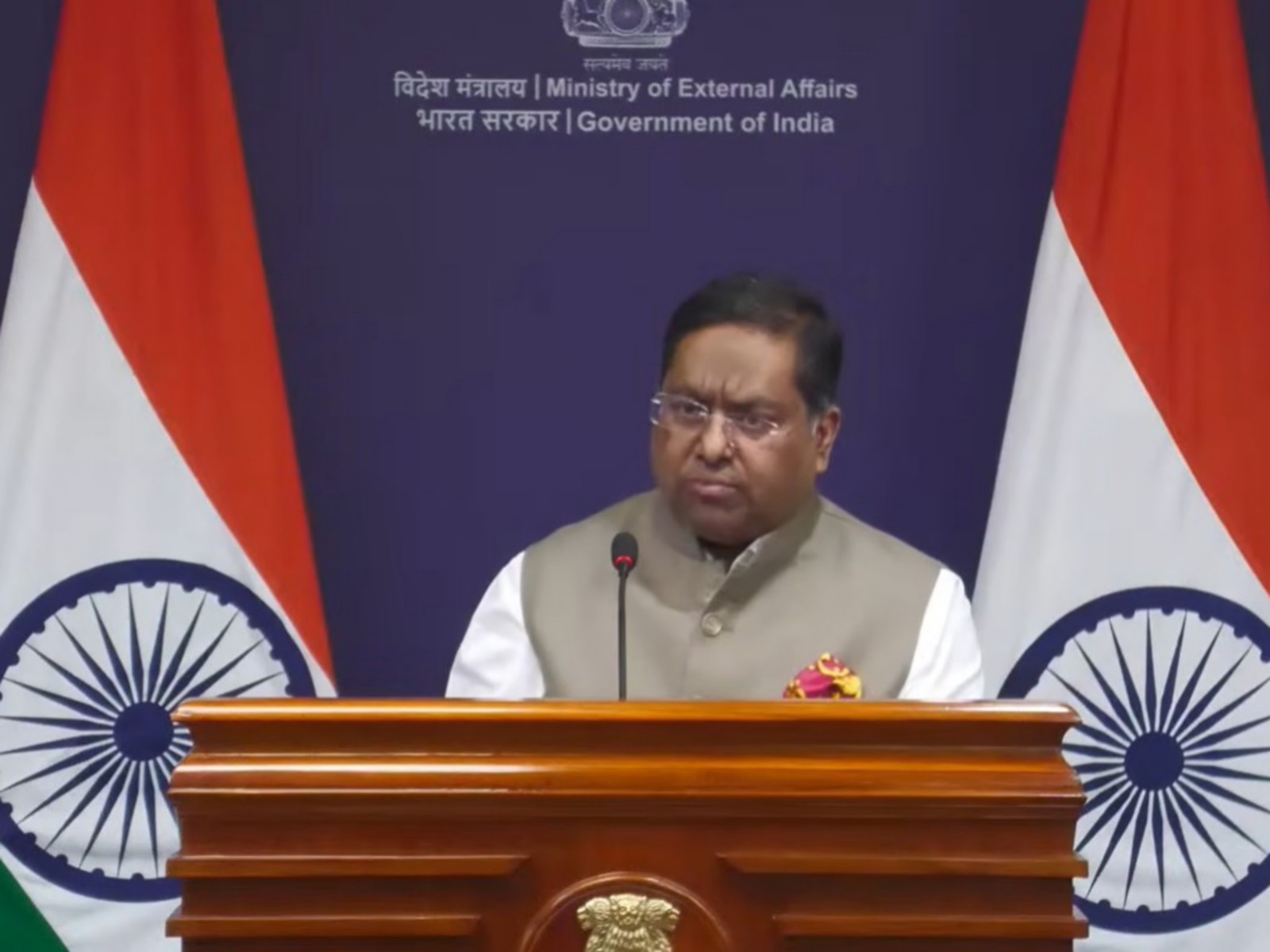 MEA Spokesperson Randhir Jaiswal (Photo/Youtube@MEAIndia)