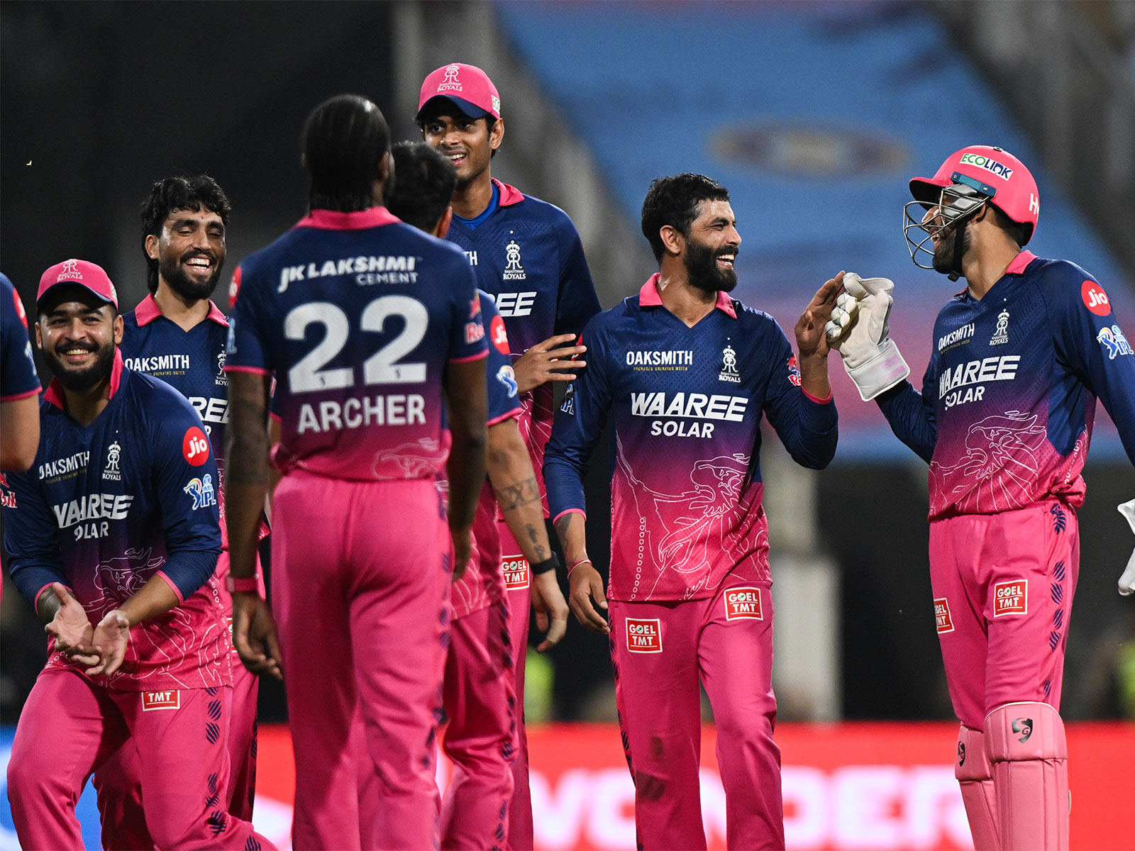 Rajasthan Royals players. (Photo/ANI)