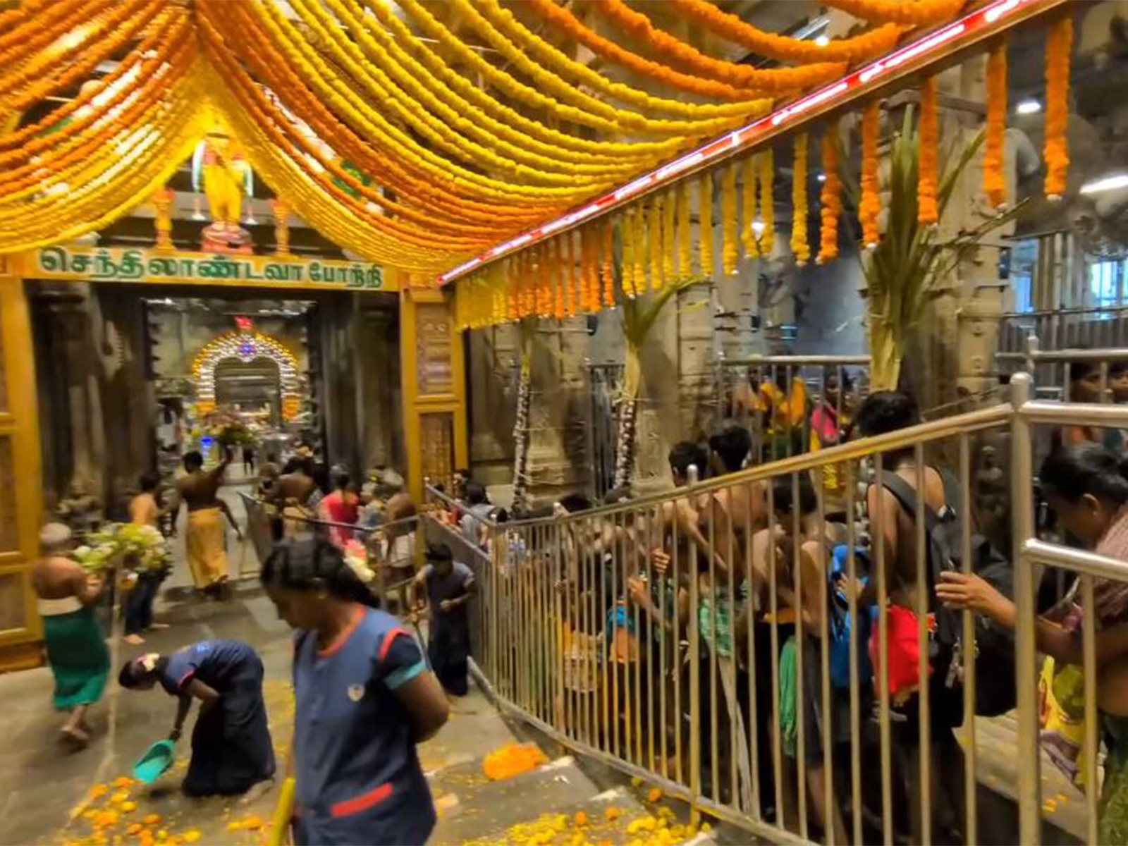 Devotees at Thiruparankundram Murugan Temple (Photo/ANI)