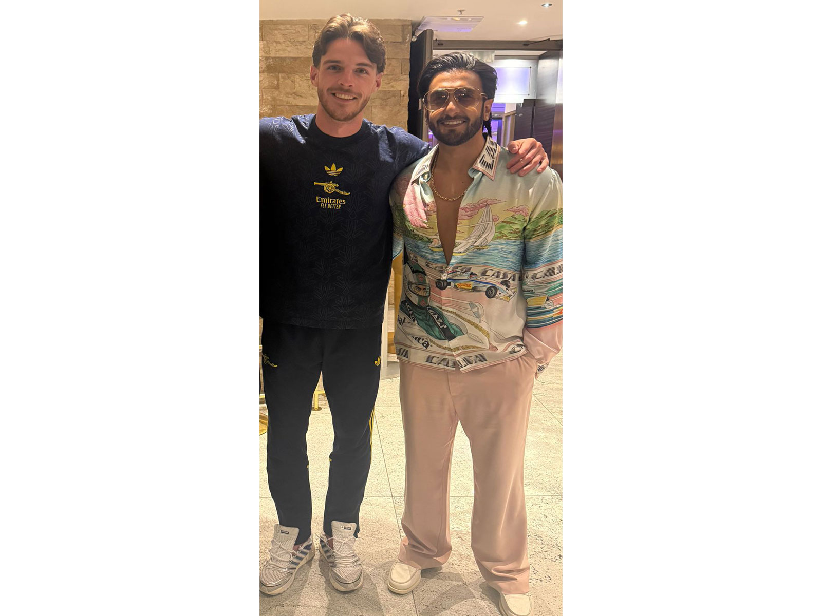 Ranveer Singh with footballer Declan (Image source: Ranveer's Instagram)