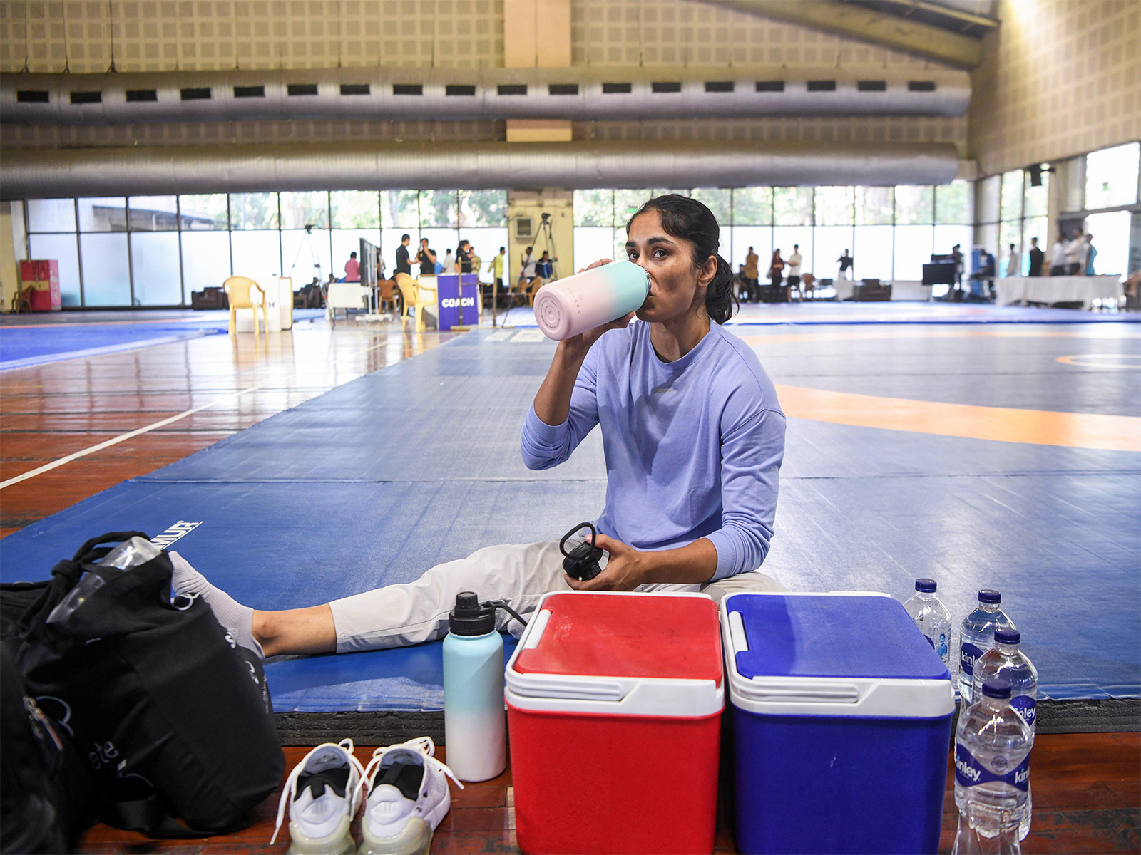 Vinesh Phogat during Asian Games selection trials in New Delhi (Photo: ANI)