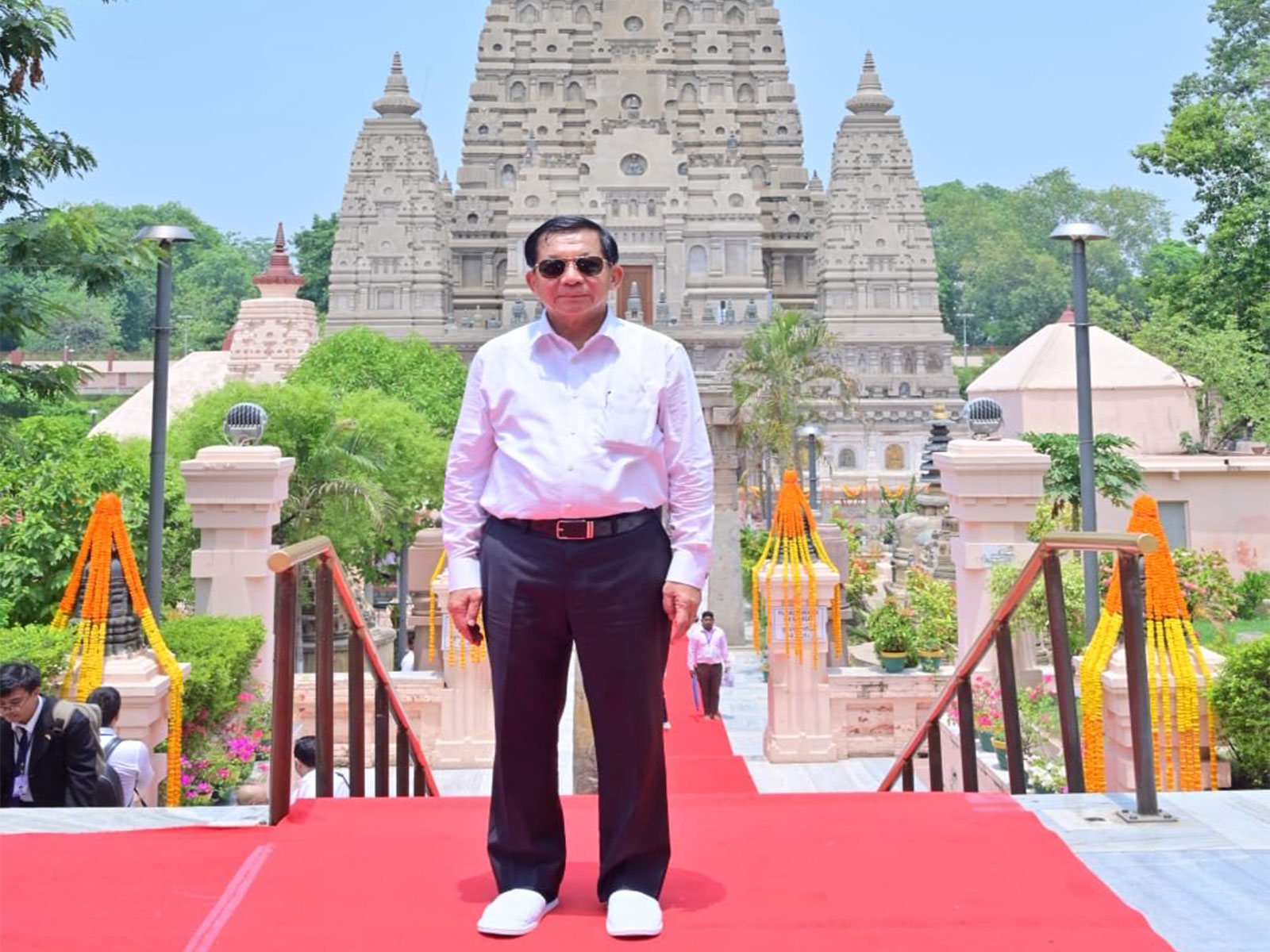 Myanmar President U Min Aung Hlaing visits Bodh Gaya (Photo: X@MEAIndia)