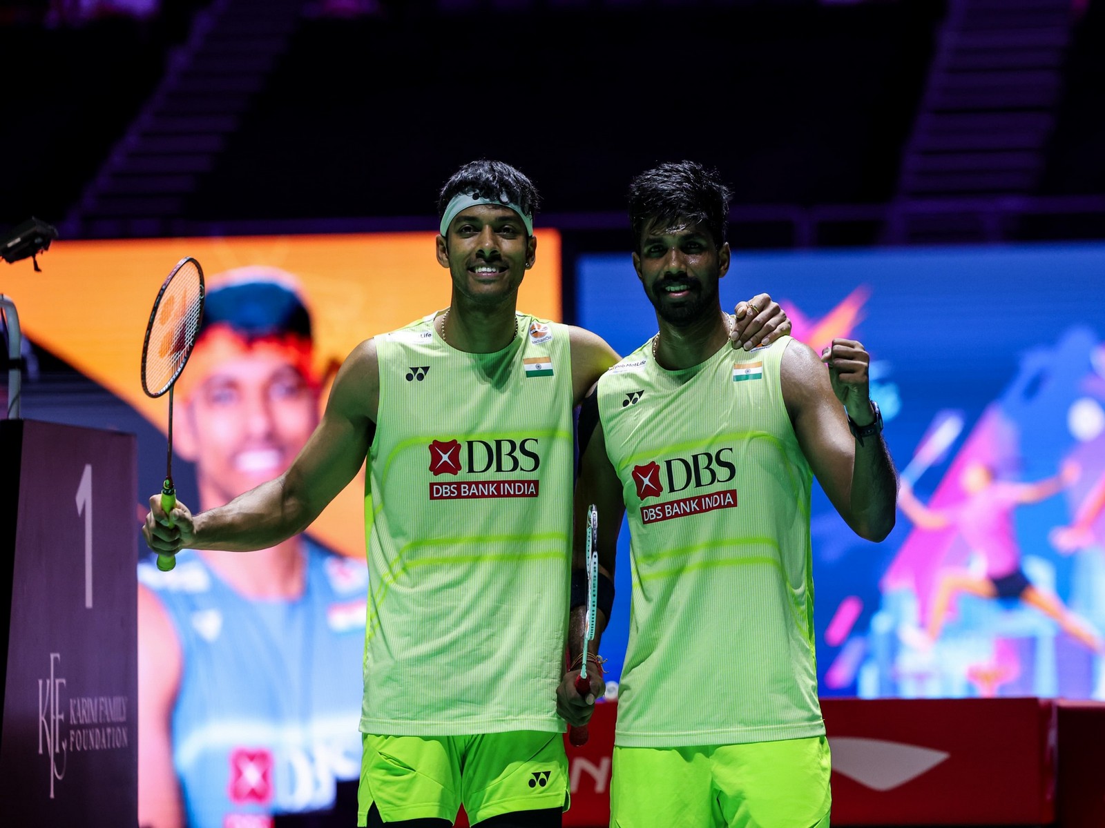 Satwiksairaj Rankireddy (right) and Chirag Shetty (left) (Photo: ANI)