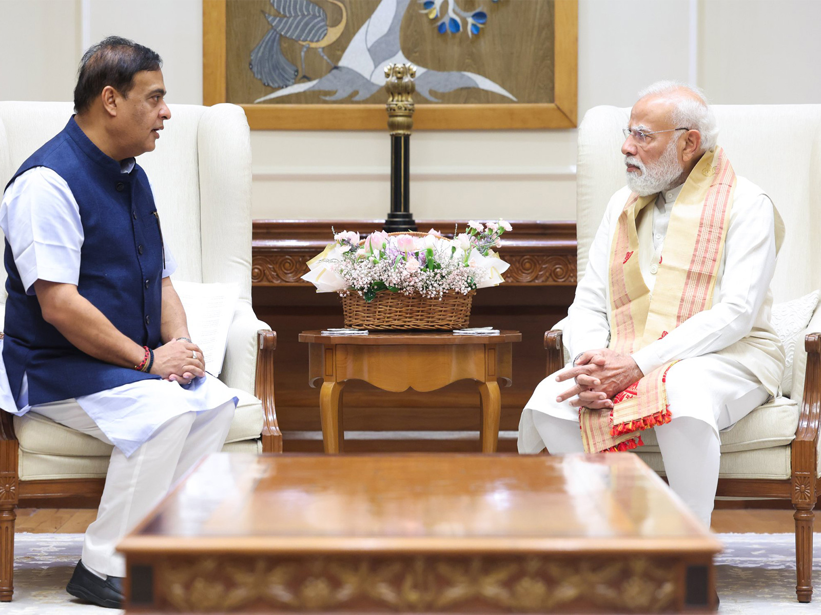 Assam CM Himanta Biswa Sarma meets PM Modi in New Delhi (Photo/X @PMOIndia)