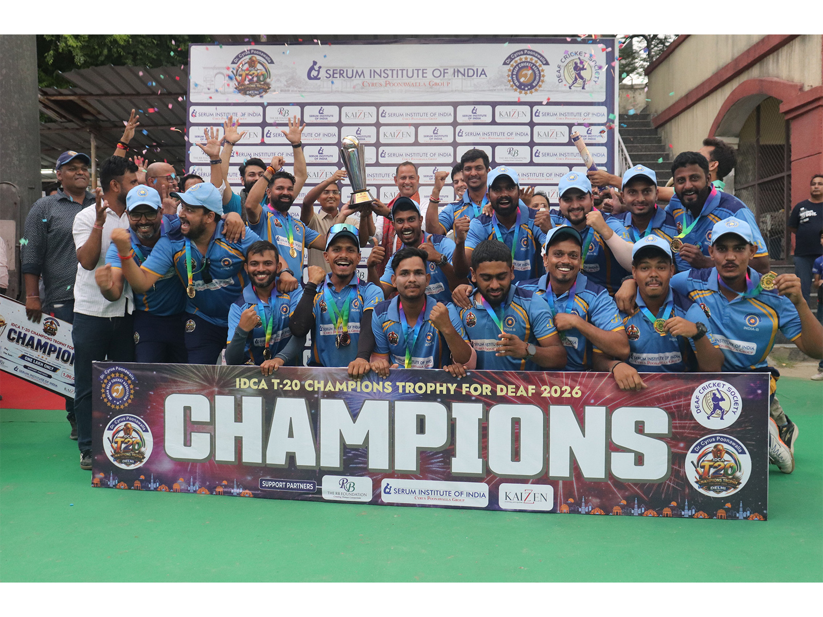 India B won the IDCA T20 Champions Trophy for Deaf 2026. (Photo: IDCA)