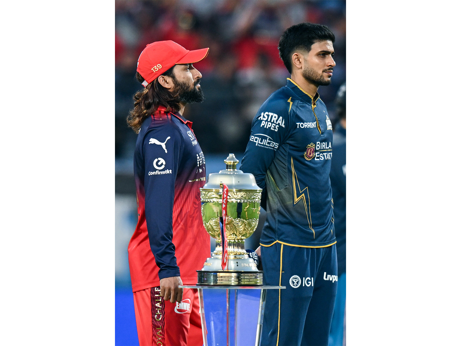 RCB skipper Rajat Patidar (left) and GT captain Shubman Gill (right) (Photo: ANI)