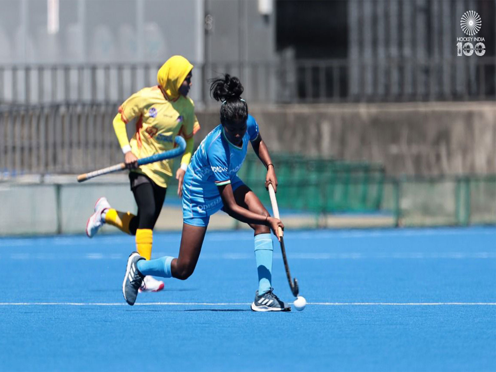 India and Malaysia U18 Women's Hockey Teams in action (Photo: Hockey India)