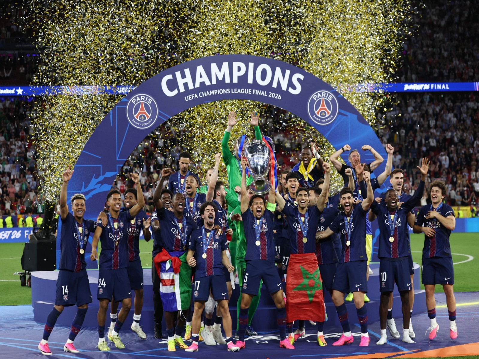 Paris Saint-Germain are champions of  UEFA Champions League. (Photo: X/@PSG_English)