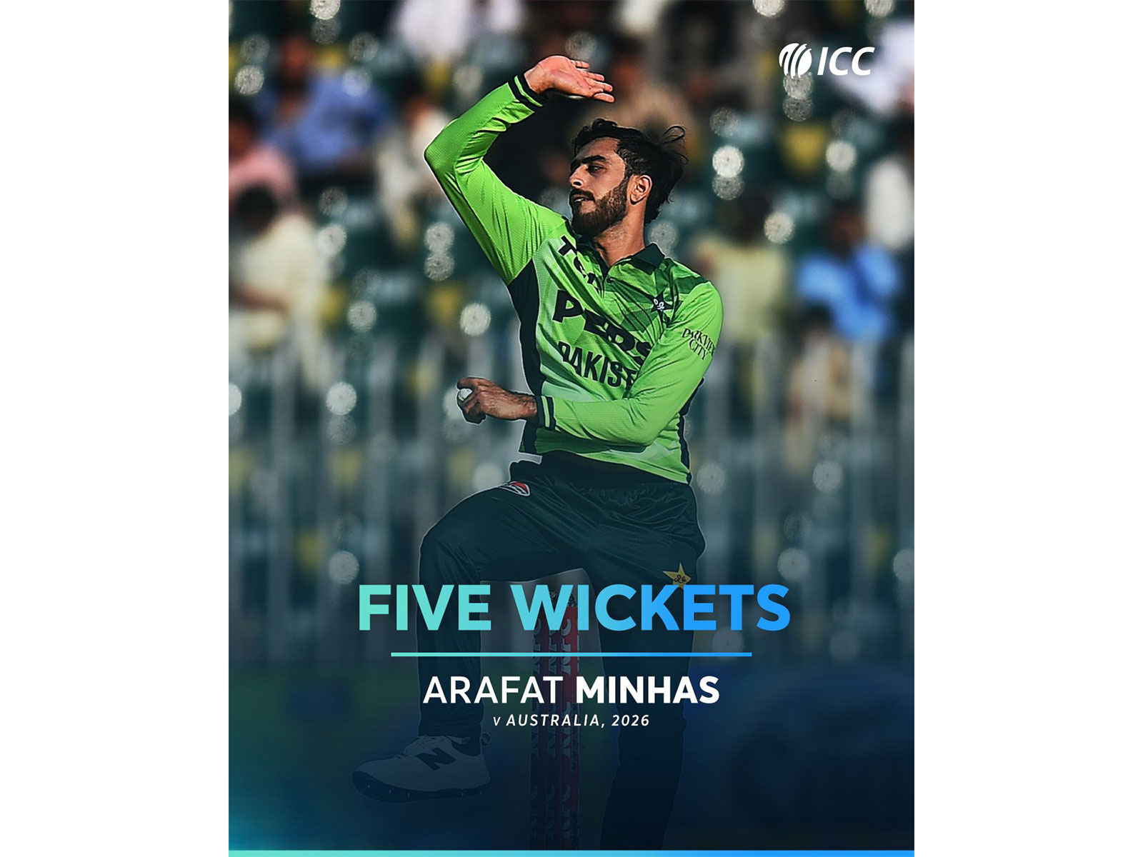Arafat Minhas. (Photo: @ICC X)