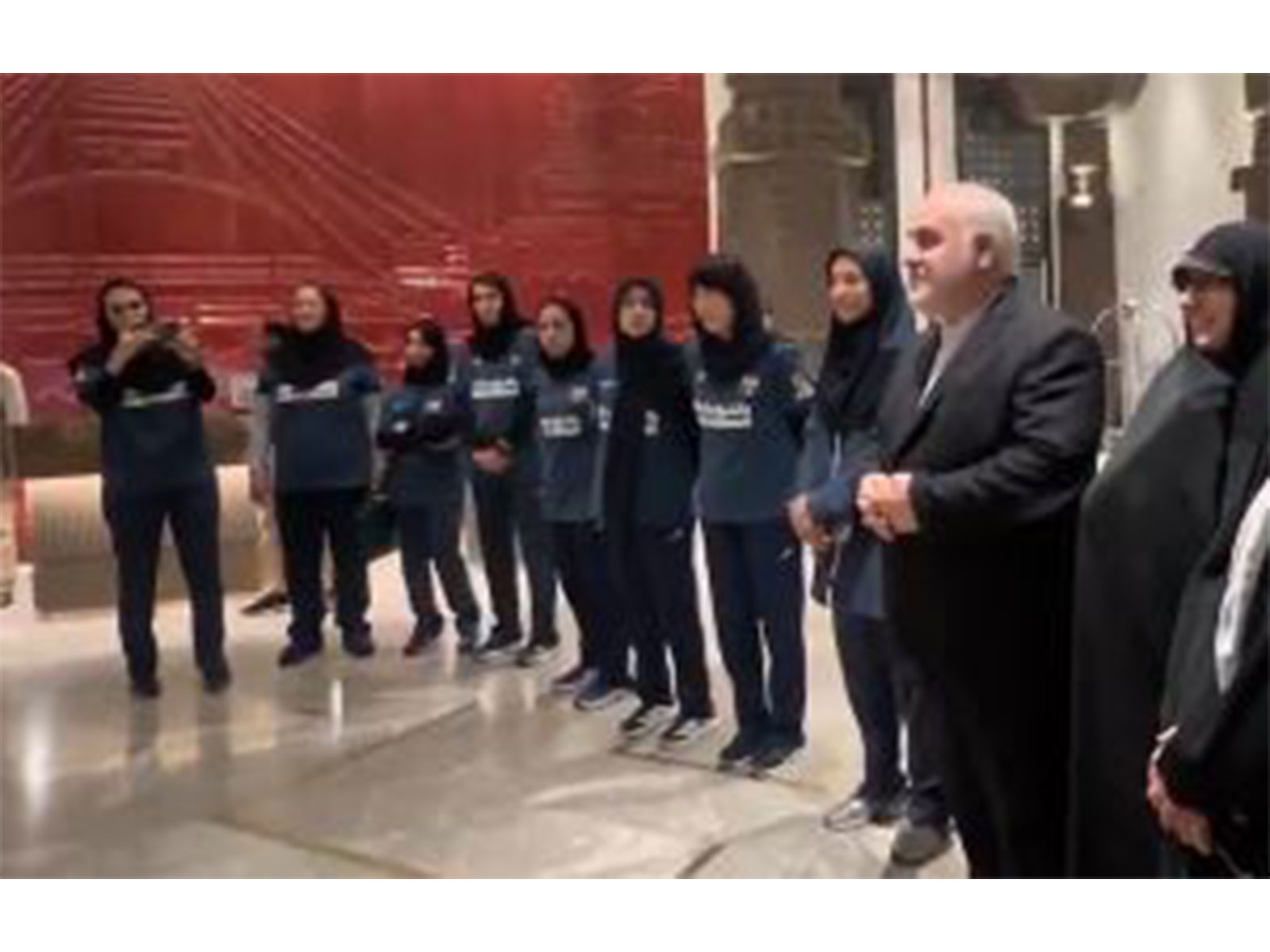 Ambassador of Iran to India, Mohammad Fathali, meeting with Iran women's volleyball team (Photo: X/ @Iran_in_India)