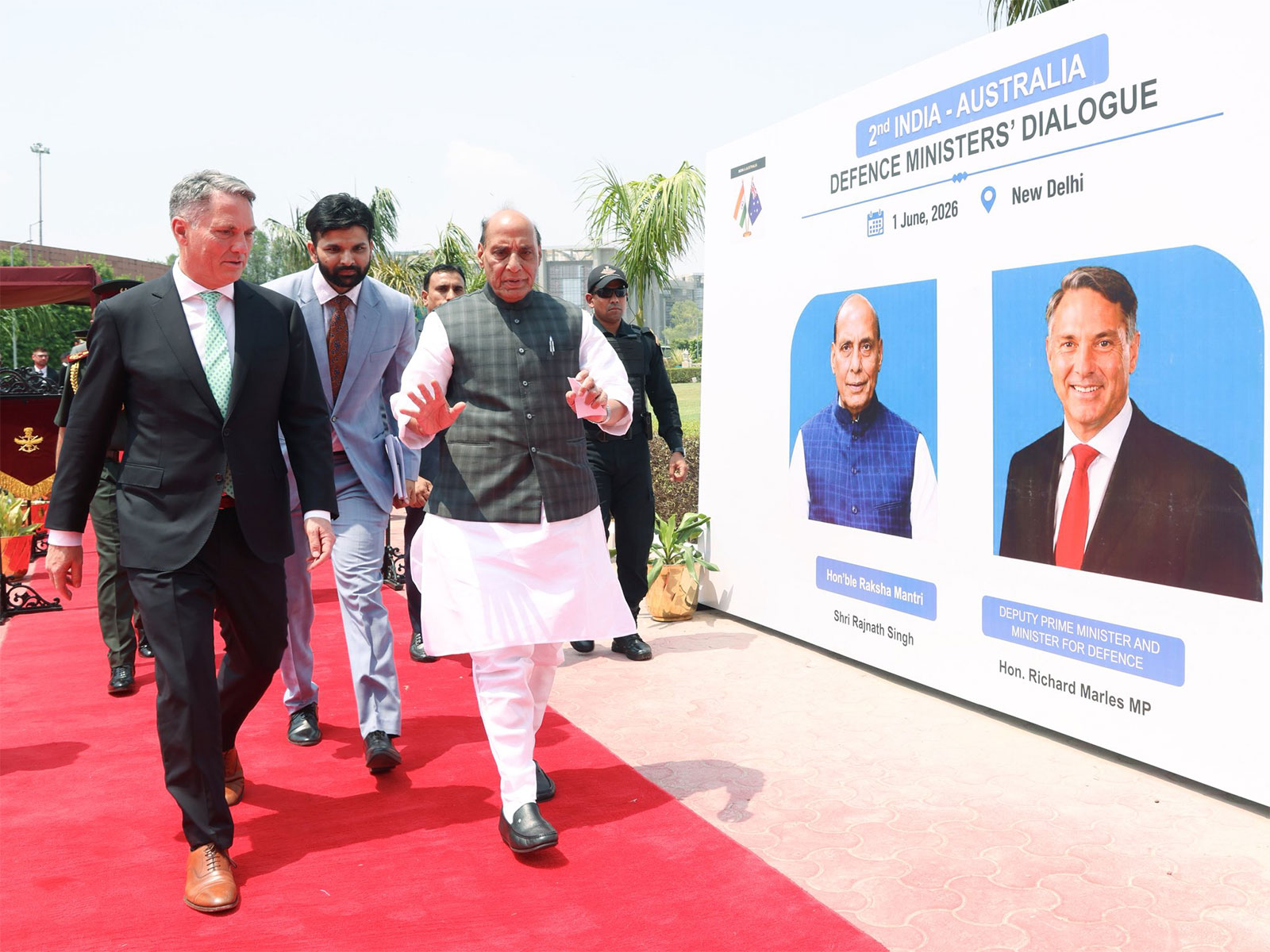 Australian Defence Minister Richard Marles and Defence Minister Rajnath Singh (Photo/X@rajnathsingh)