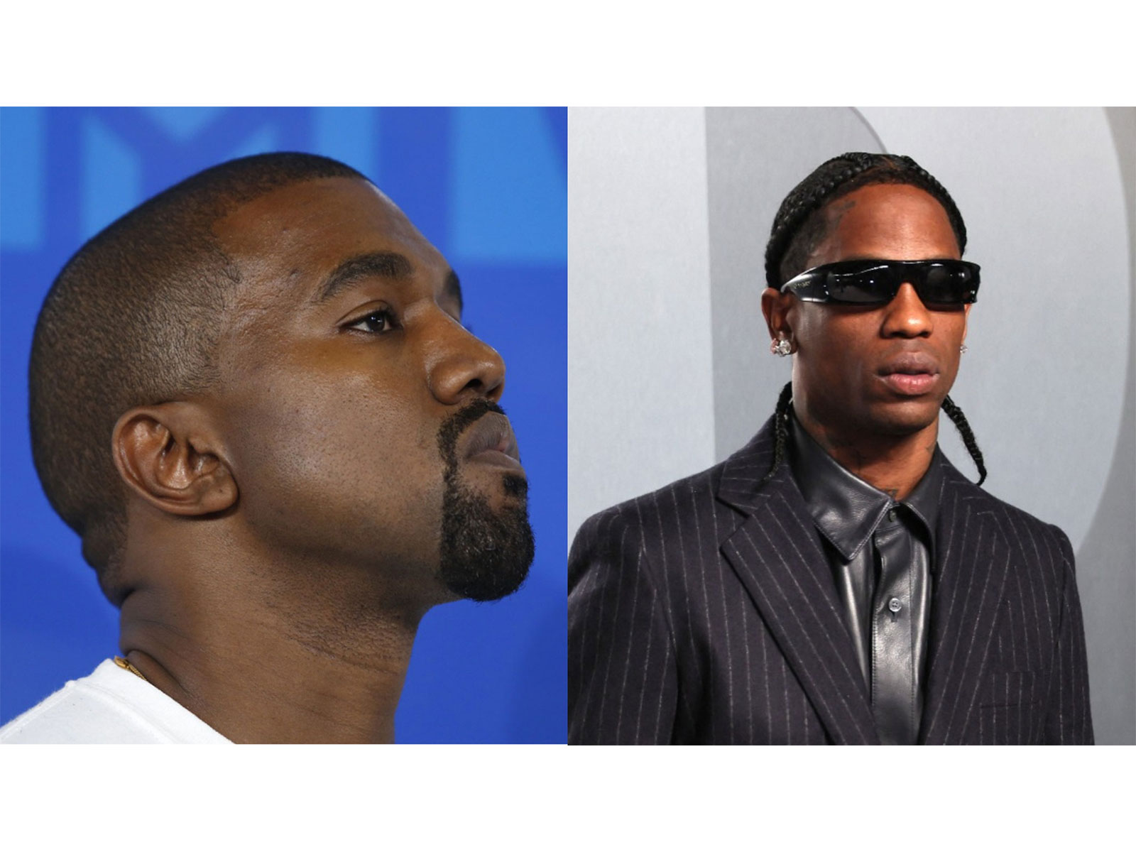 Kanye West, Travis Scott (File photo/Reuters)