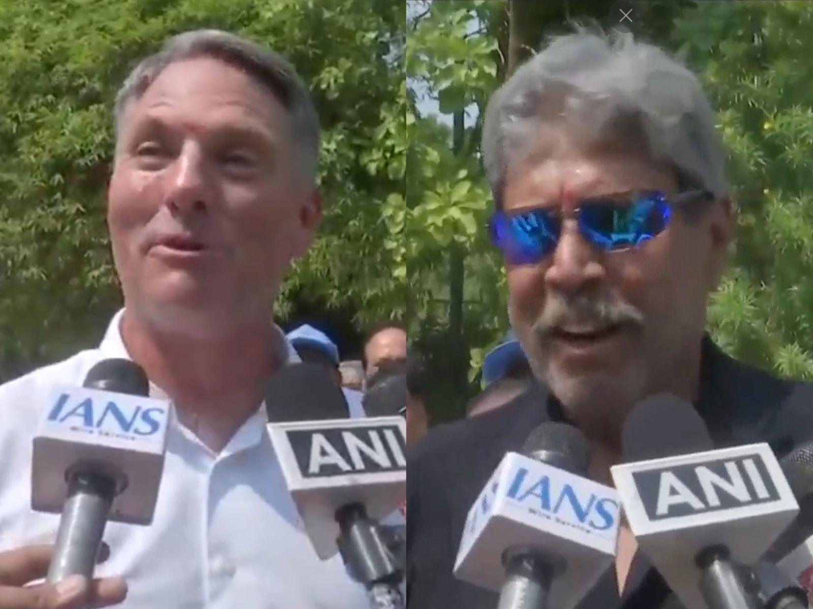 Richard Marles (left) and Kapil Dev (right) (Photo: ANI)