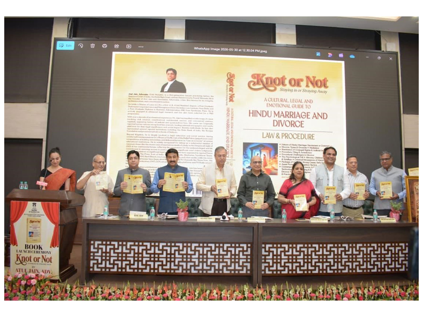 Advocate Atul Jain's Book 'Knot or Not: Staying In or Straying Away' Launched at Constitution Club by Who's Who of the Judiciary, Legislature, Executive and Media
