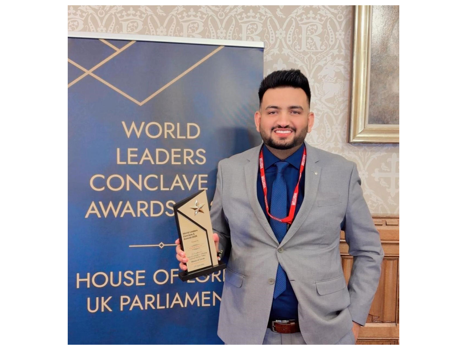 Punjab Youth Leader Vishal Sharma Honoured in London at World Leaders Conclave & Awards 2026