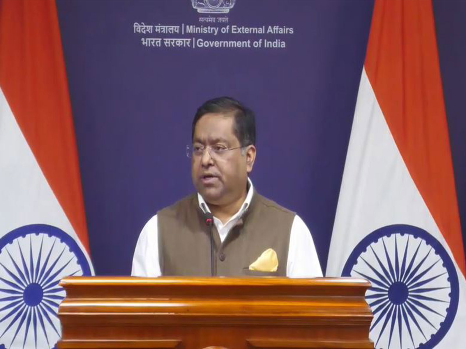  MEA Spokesperson Randhir Jaiswal (Photo/YouTube@Ministry of External Affairs, India)