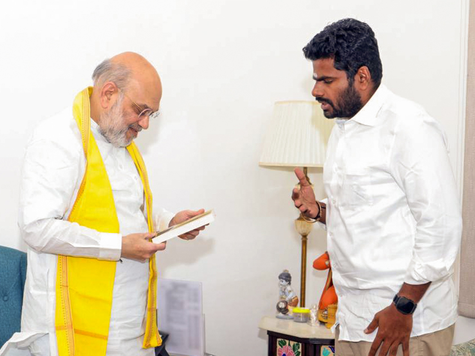 Home Minister Amit Shah and former TN BJP chief K Annamalai (Photo/ANI)