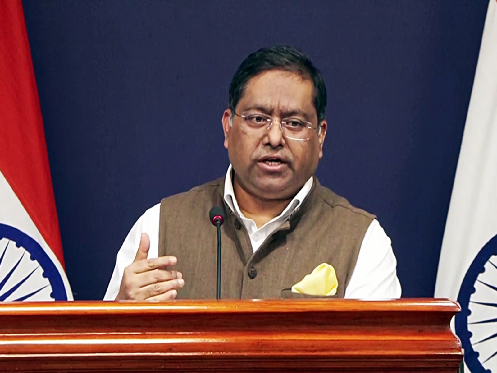 Spokesperson for the Ministry of External Affairs, Randhir Jaiswal (Photo/ANI)