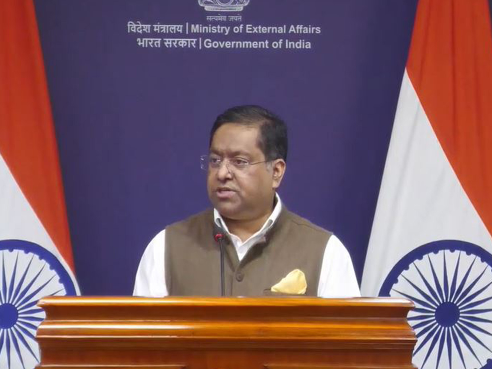 MEA Spokesperson Randhir Jaiswal (Photo/YouTube@Ministry of External Affairs, India)