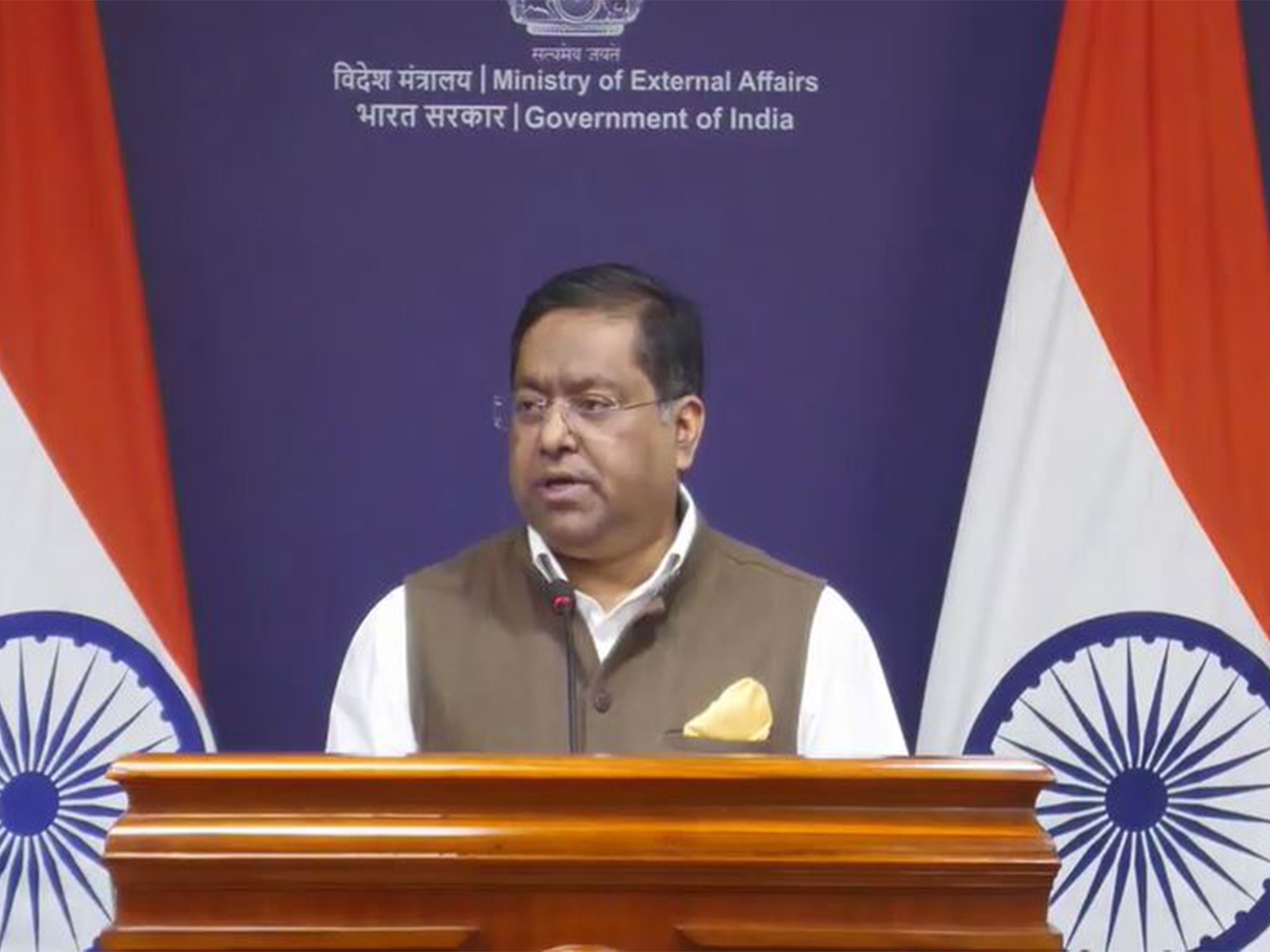 MEA Spokesperson Randhir Jaiswal (Photo/YouTube@Ministry of External Affairs, India)