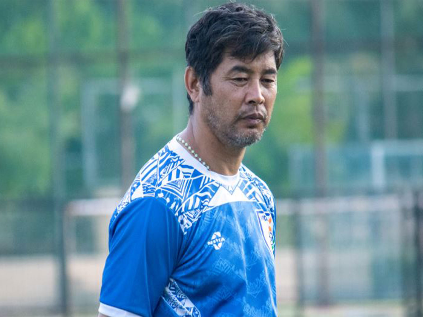 India head coach Crispin Chettri during training session (Image: AIFF media)