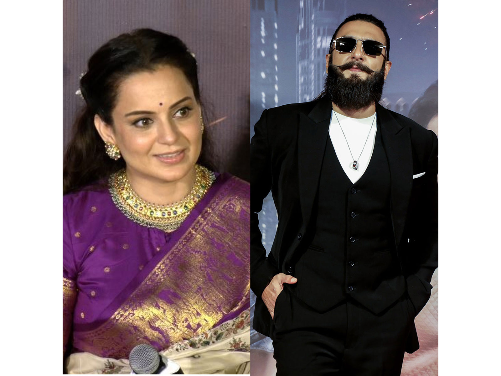 Kangana Ranaut and Ranveer Singh (Photo/ANI)