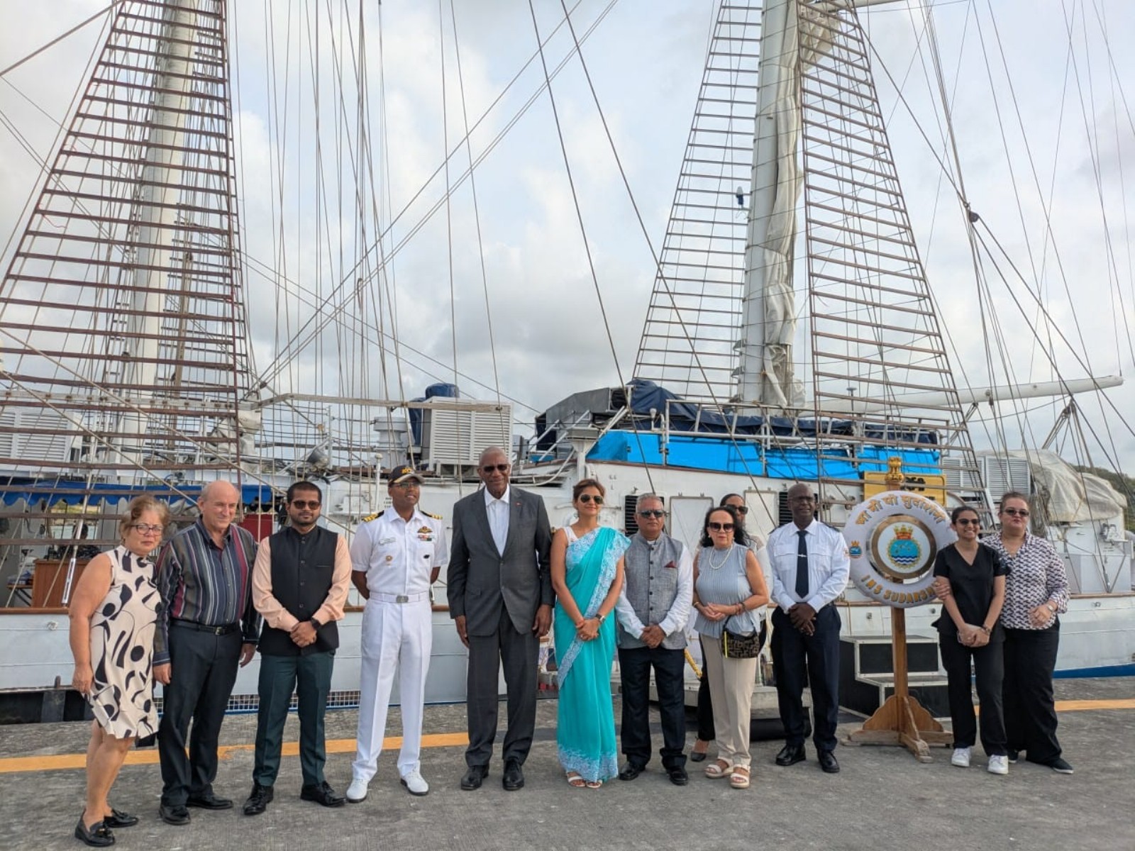 INS Sudarshini departed Antigua (Photo/Ministry of Defence)