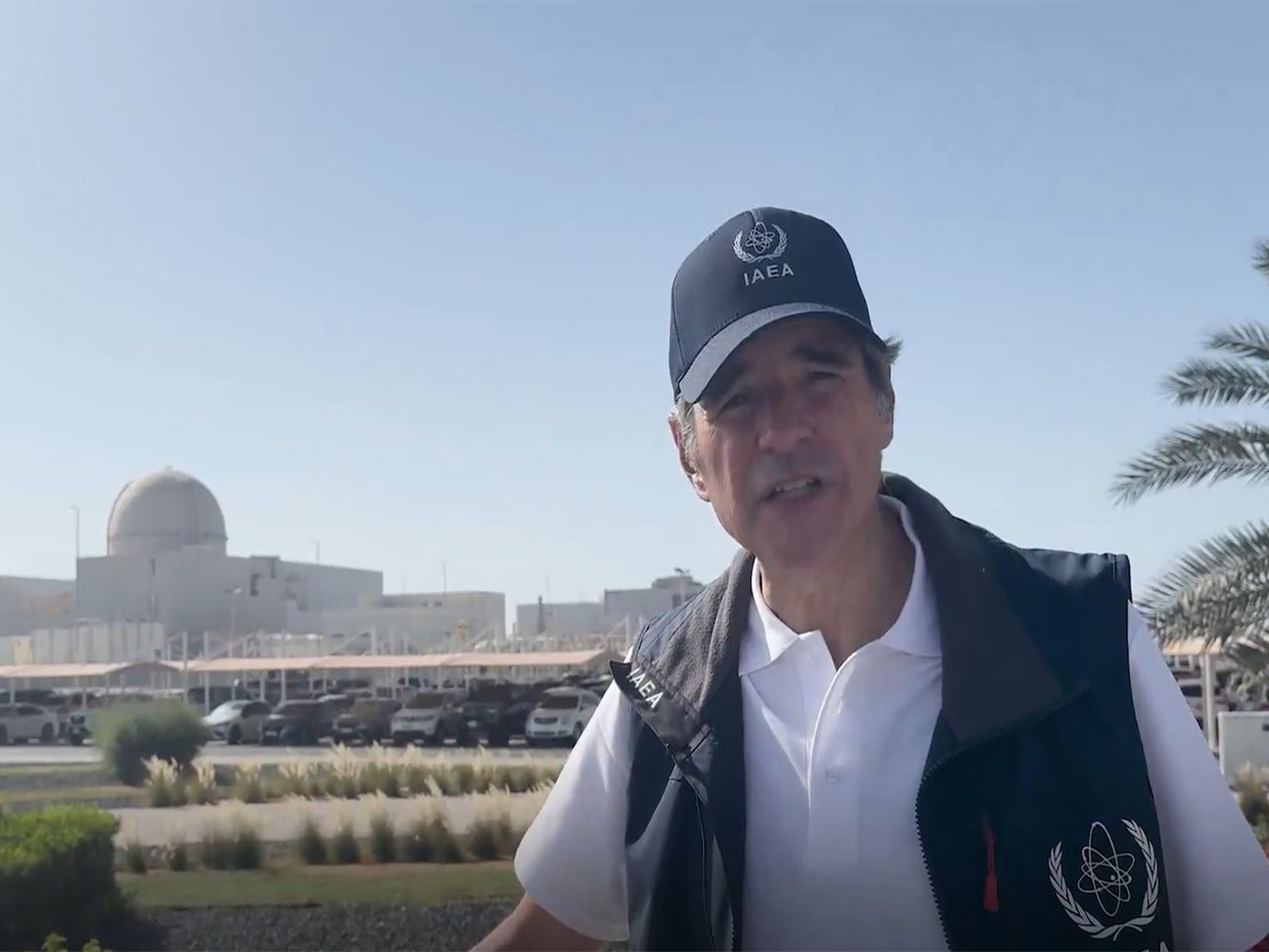IAEA Director-General Rafael Grossi during a visit to the Barakah Nuclear Power Plant in the United Arab Emirates following last month's drone strike at the facility. (Photo: X/@rafaelmgrossi)