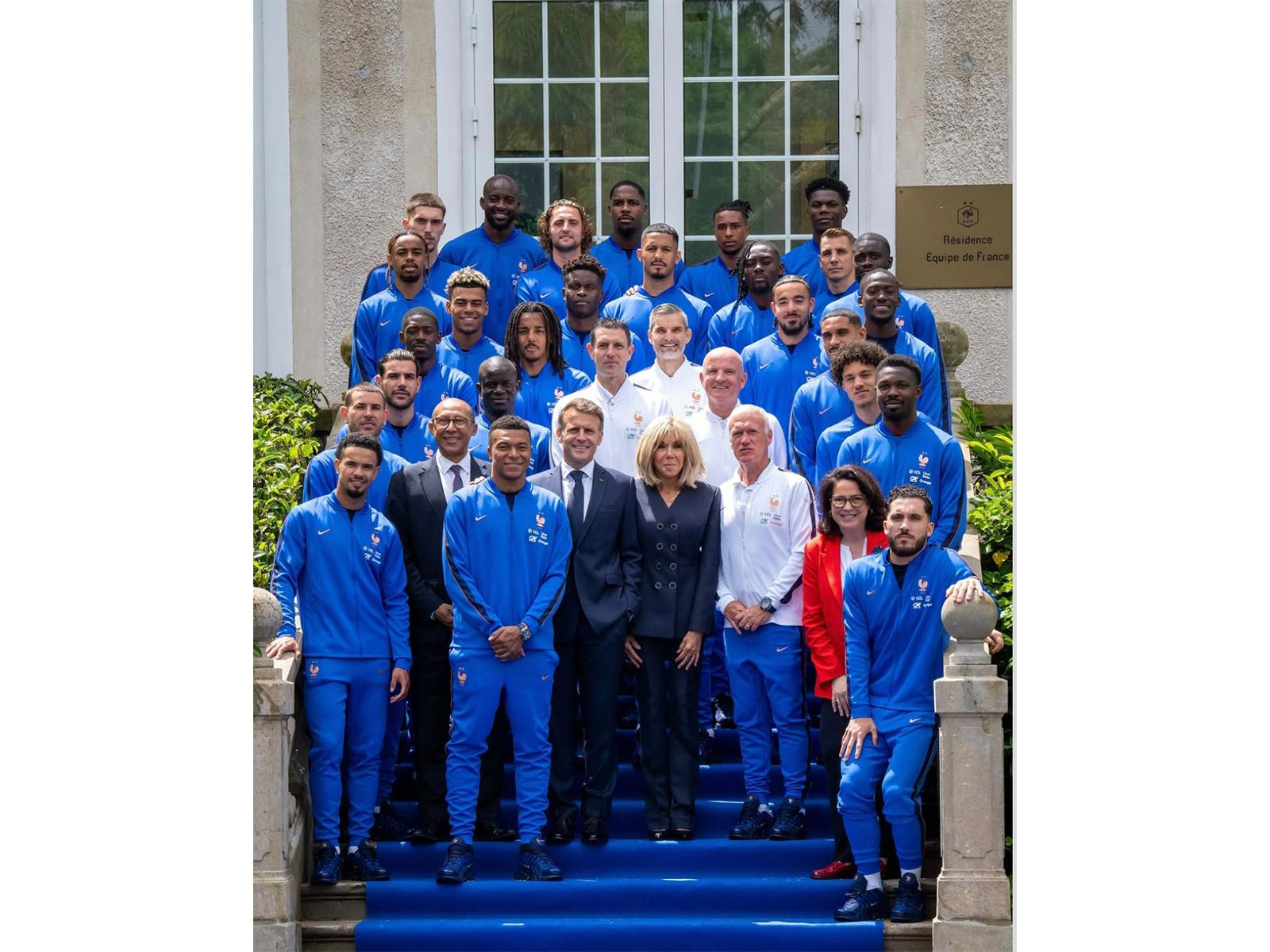 French men's football team. (Photo: @emmanuelmacron Instagram)